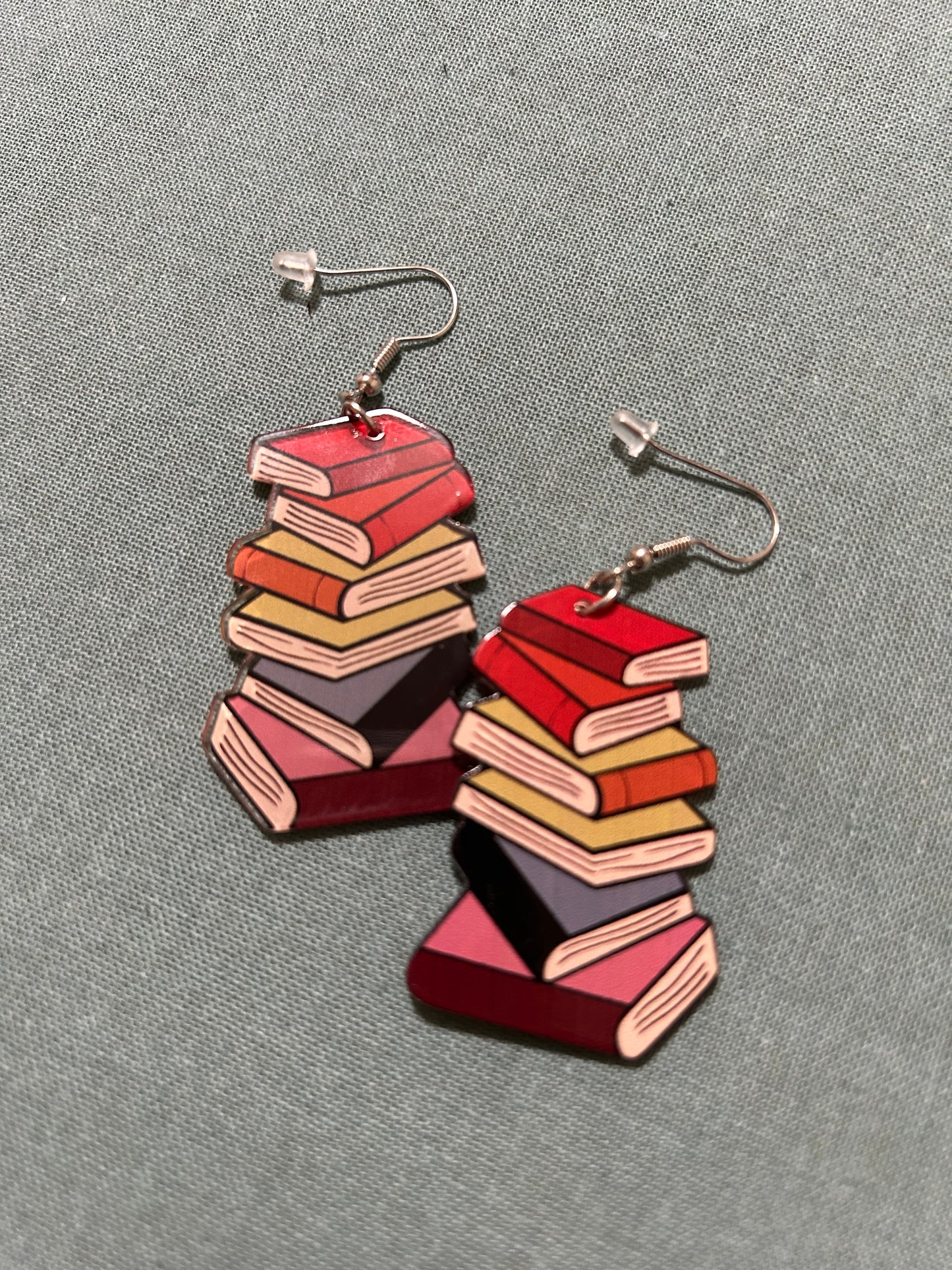 Bookstack earrings