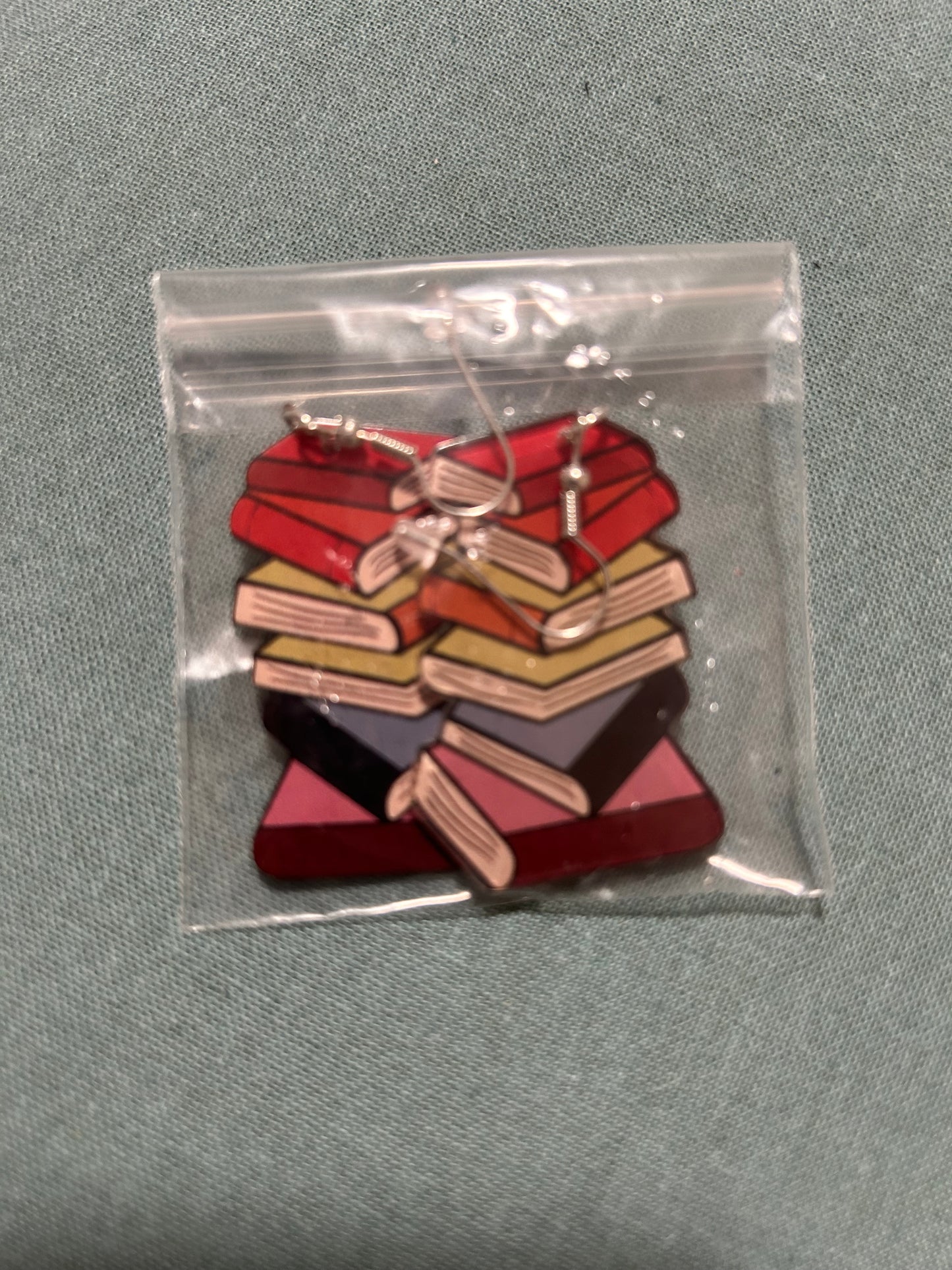 Bookstack earrings