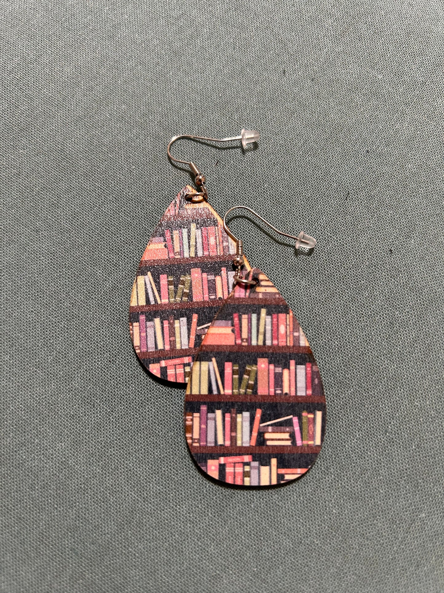 Teardrop book earrings
