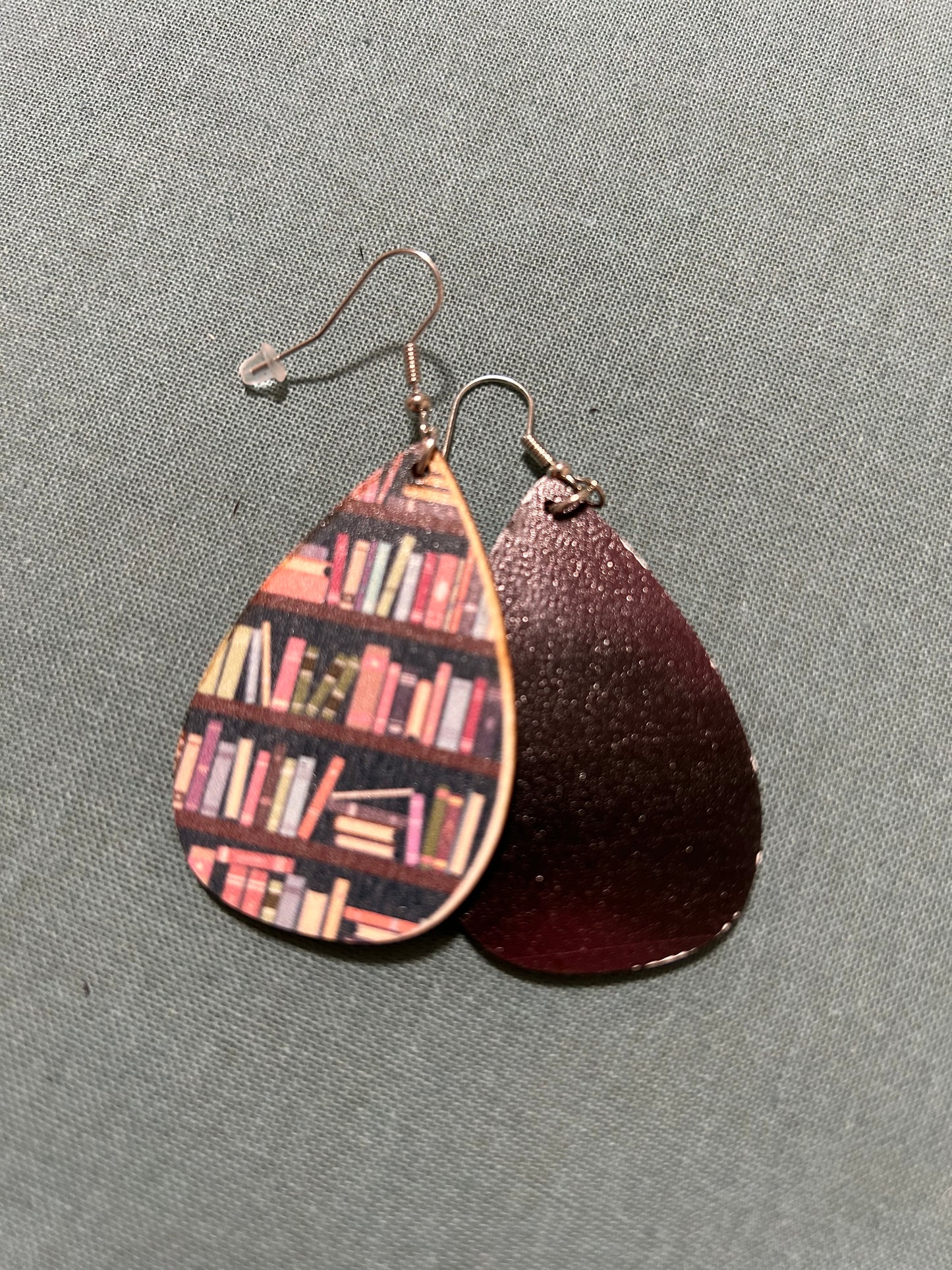 Teardrop book earrings