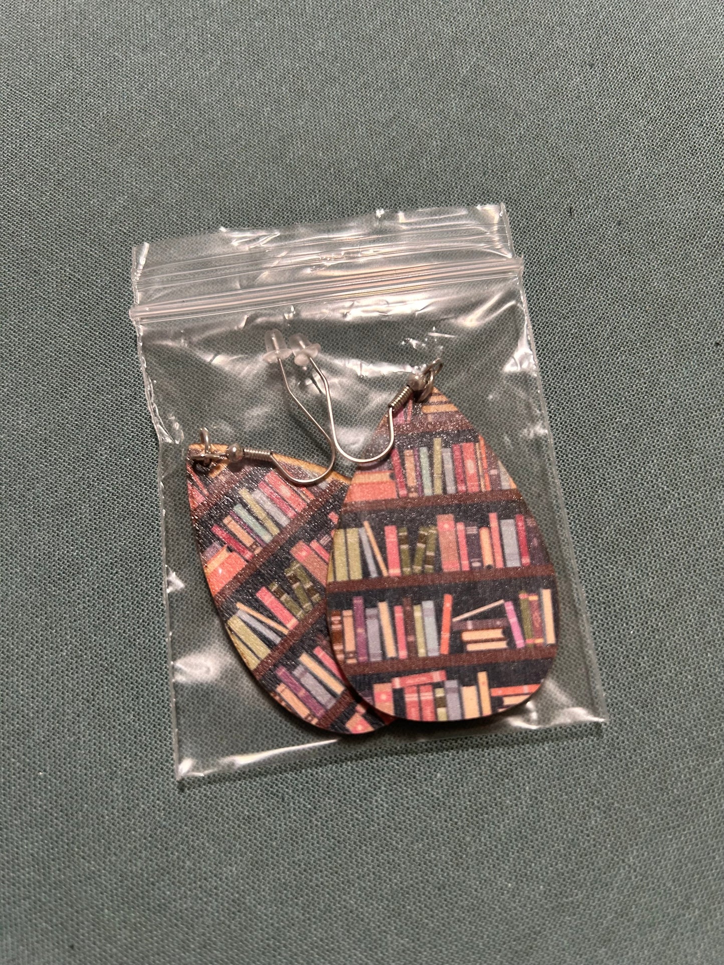 Teardrop book earrings