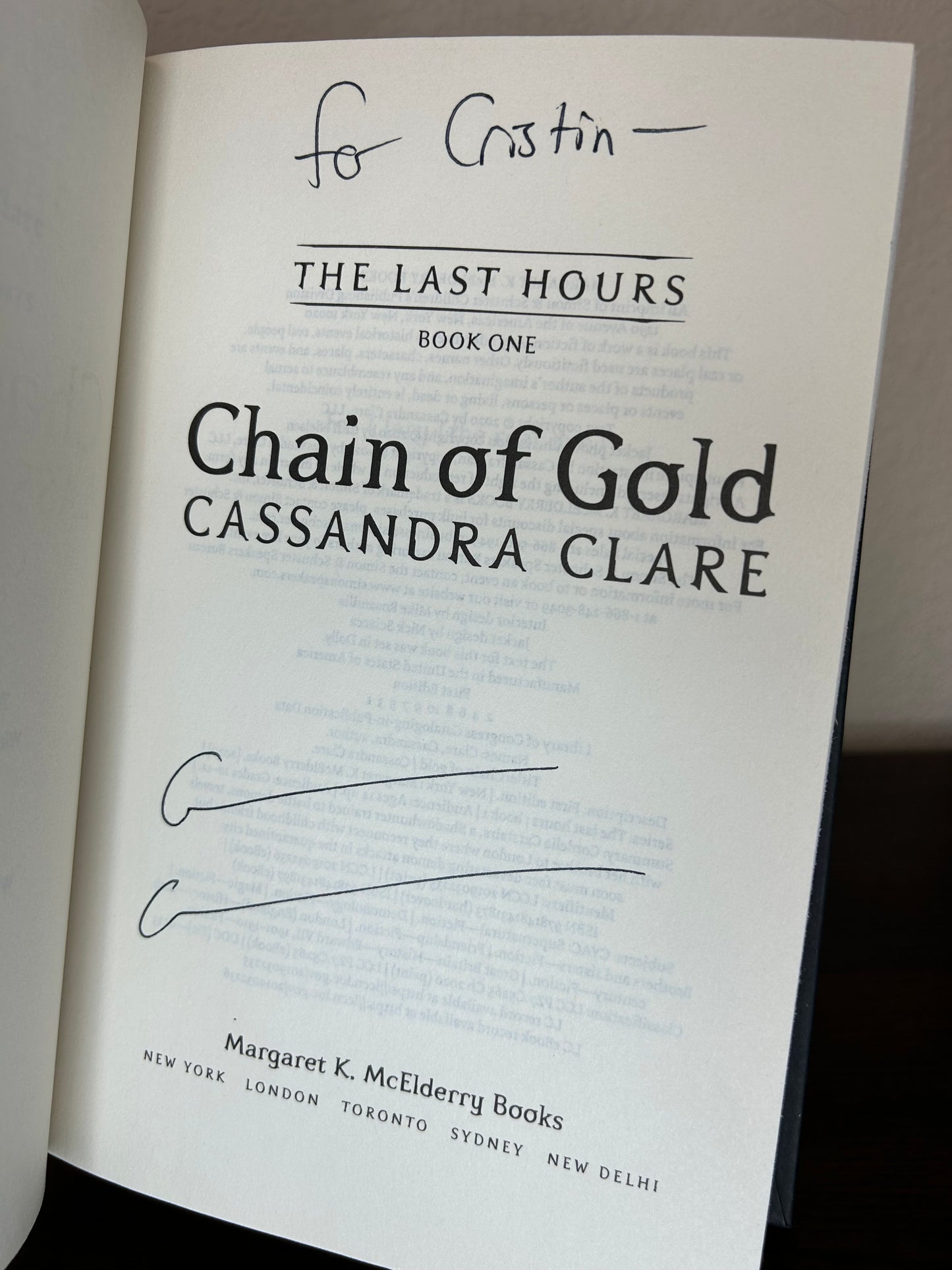 Chain of Gold - The Last Hours