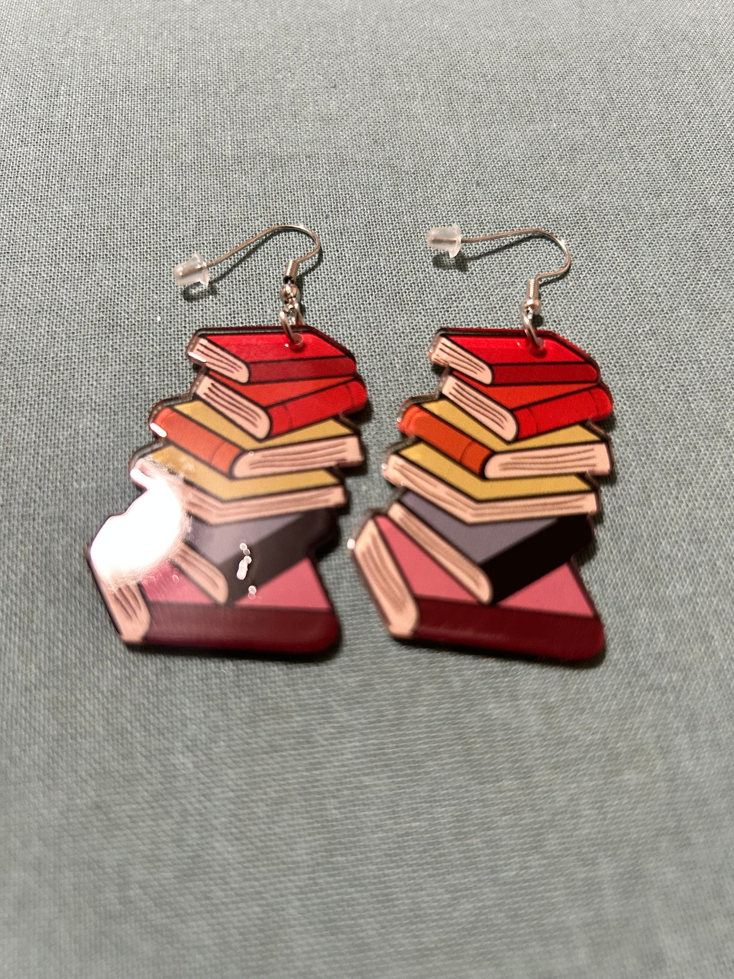 Bookstack earrings