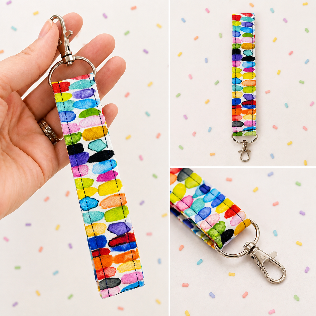Multicolor Wristlet