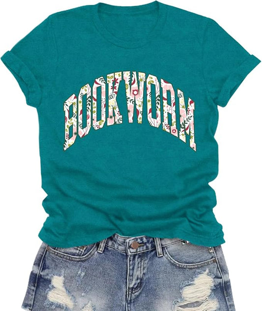 Bookworm Teal T-shirt