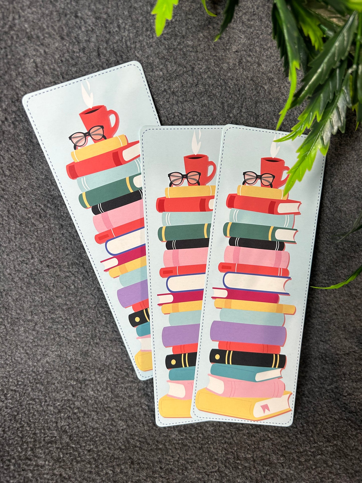 Coffee Bookstack Bookmark