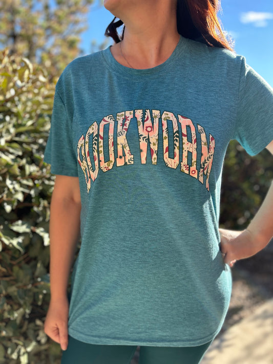 Bookworm Teal T-shirt